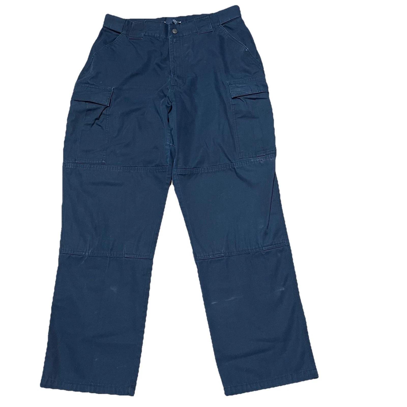 5.11 Tactical Mens Ripstop Pants 35x31 Large Navy Blue Double Knee Cargo