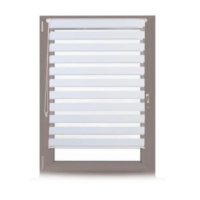 Doppelrollo klemmfix Seitenzugrollo Duo-Rollo Klemmrollo 110 cm blickdicht - Bild 1 von 4