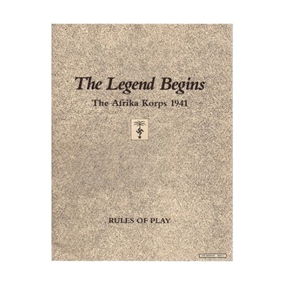 Rhino Wargame Legend Begins - The Afrika Korps 1941 (2nd Ed) Bag VG+