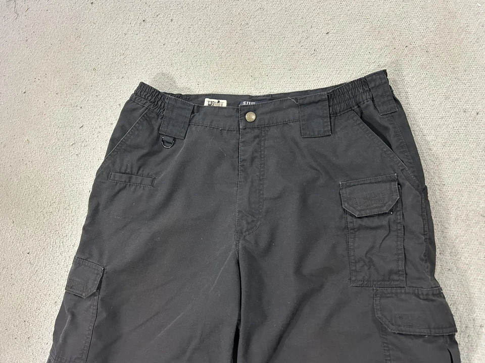 Pantalones Cortos Tácticos 5.11 Para Hombres 34 Negro Carga Ripstop Utilidad Ropa de Trabajo Senderismo Aire Libre Foto 2 de 4