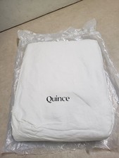 Quince European Linen Duvet Cover - White - Twin