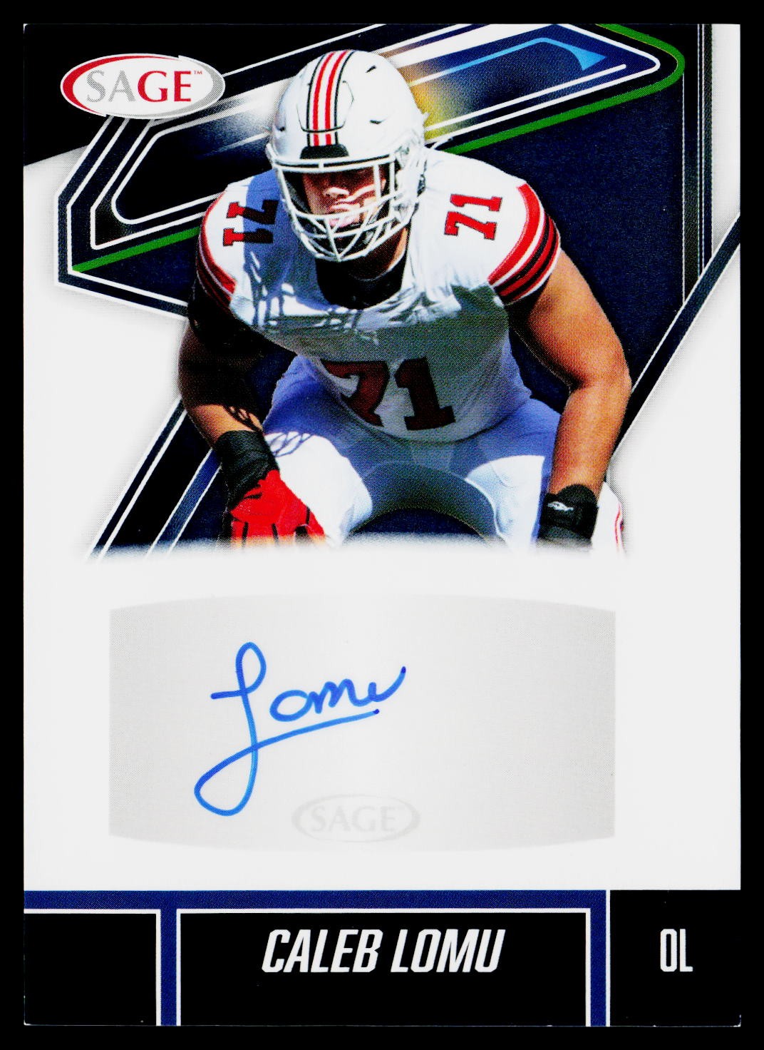 2026 SAGE #A-CL2 Caleb Lomu Autographs Black (Low Series)