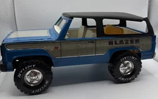 Vintage Nylint Chevy Trail Blazer Pressed Steel Truck w Top Blue - some damage