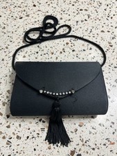 Small Black Satin Evening Purse