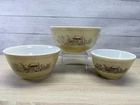 Vintage Pyrex Forest Fancies Mushroom Bowls Set of 3: 403 / 402 / 401 Excellent!