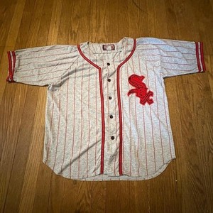Vintage Compagnie Des Ameriques Chicago White Sox Style Pinstripe Jersey OS