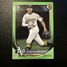 Jacob Wilson 2025 Bowman Chrome RC Colour match 310/399 Oakland Athletics