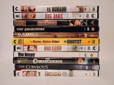 12 John Wayne Western Films DVD lot--Big Jake, Comancheros, El Dorado, Rio Bravo