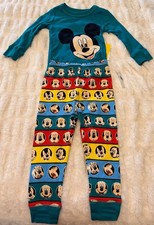 Disney Collection 2-pc. Mickey Mouse Pajama Set 100 Cotton Toddler's Size 2T