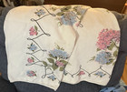Vintage Pink & Blue Floral Tablecloth Cotton 60x50 Perfect for Easter — photo 2
