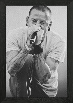 Chester Bennington Gerahmtes Wandbild Poster Leinwanddruck Bild
