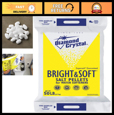 Premium 50lb Diamond Crystal Salt Pellets - Ideal for Water Softening & Cooking