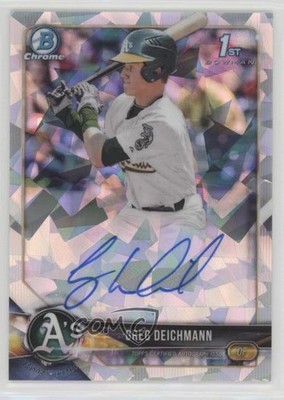 2018 Bowman Chrome Prospect Atomic Refractor 3/100 Greg Deichmann Auto 1v3