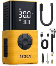 AstroAI Tire Inflator L7S Portable Air Compressor Cordless Yellow-Silicone 
