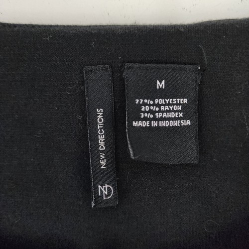 New Directions Womens Medium Knit Stretch Zip Up Blazer Double Button Lace Cuffs - Picture 14 of 14