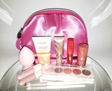 Ulta 9pc Makeup Gift Set Lip Gloss Stain Face Primer Eye Shadow Blush Brush Bag