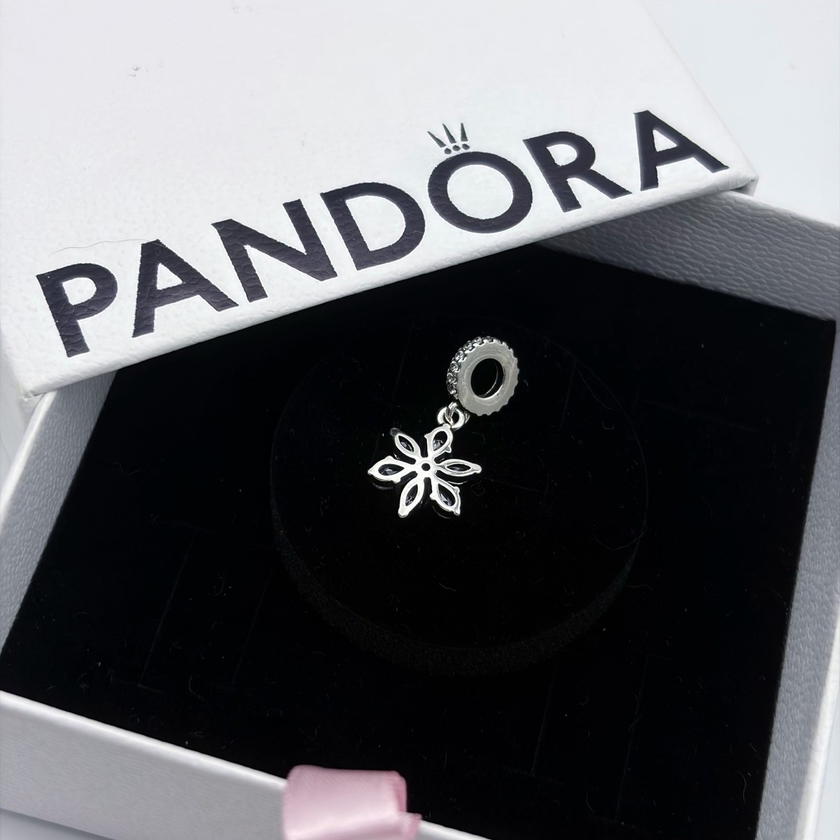 NEW 100% PANDORA Sparkling Herbarium Cluster Dangle Charm 792382C01 NEW WITH BOX View 5