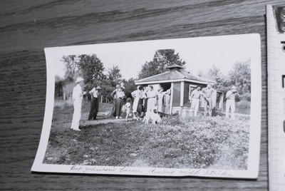 Vintage photo - Bob Johnsons farm during milk strike