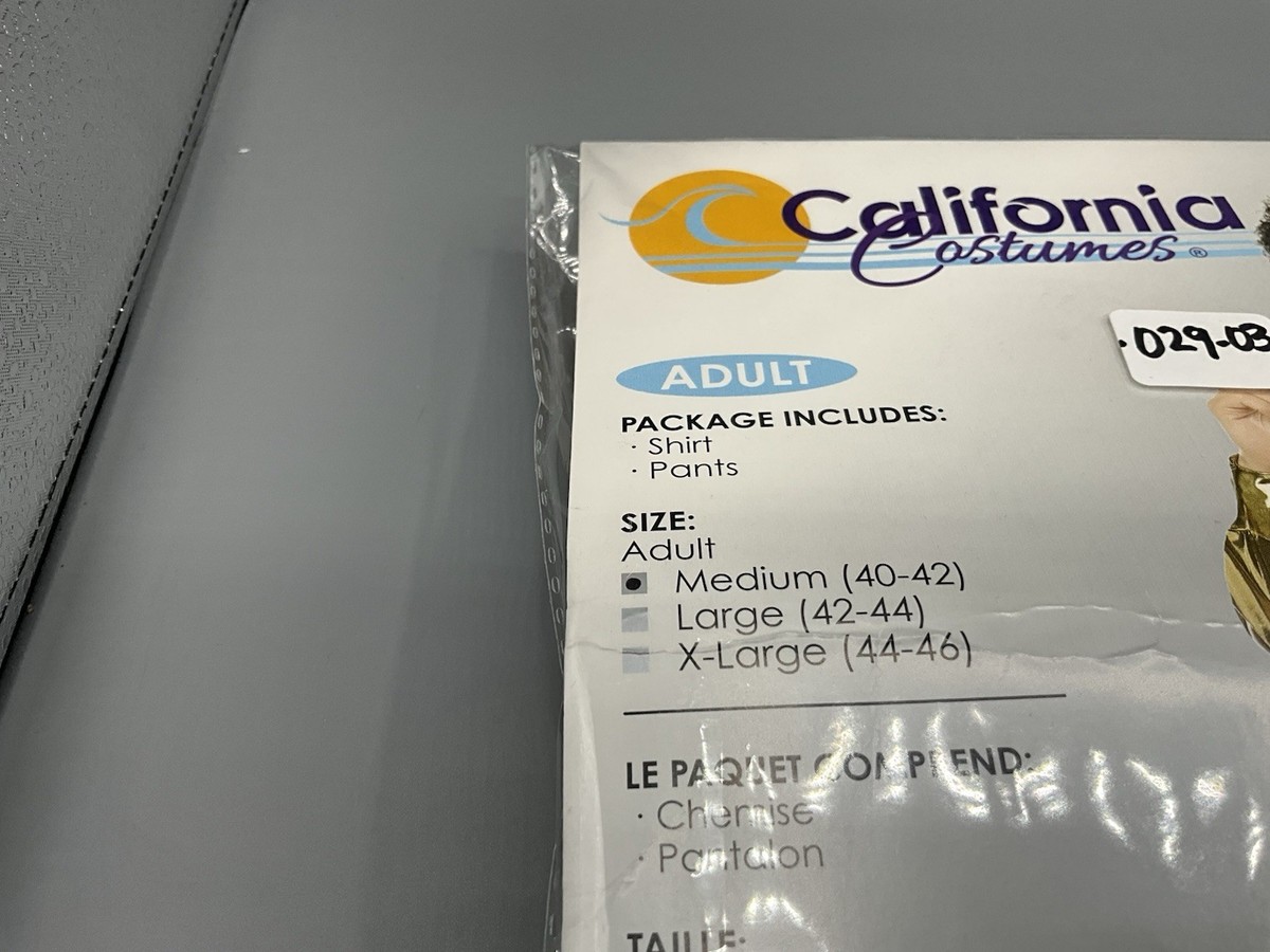 Men's Gold Disco King Costume Medium | eBay