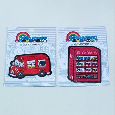 Hello Kitty Sanrio Loungefly Iron On Patch Set 2 Bus Bows Kawaii Whimsical Y2K