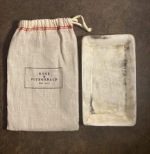 Rose & Fitzgerald Ankole Horn Heirloom Tray Approx: 7”x4” New, Made In Uganda