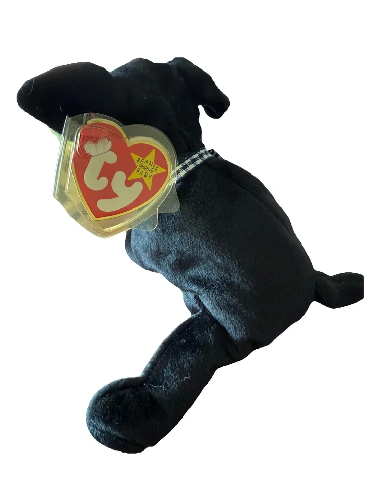 De colección Ty Beanie Babies Luke the Dog 1998 1999 Peluche Negro Labrador Retriever Foto 4 de 4