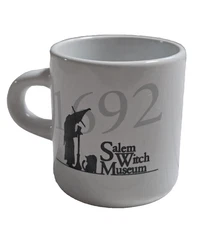Salem Witch Museum 1692 Salem Mass Ceramic Espresso Coffee Cup Souvenir White