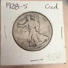1928-S Liberty Walking Half Dollar Good Grade San Francisco Silver Coin