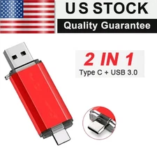 64GB 128GB 256GB Type C Flash Drive Memory Stick 2 in 1 OTG USB 3.0+USB C