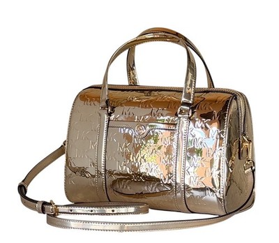 Michael Kors Travel Medium Satchel Shoulder Duffle Bag MK Mirror