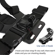 Chest Mount Strap Chesty Body Holder, Adjustable Hands Free Action Camera Har...