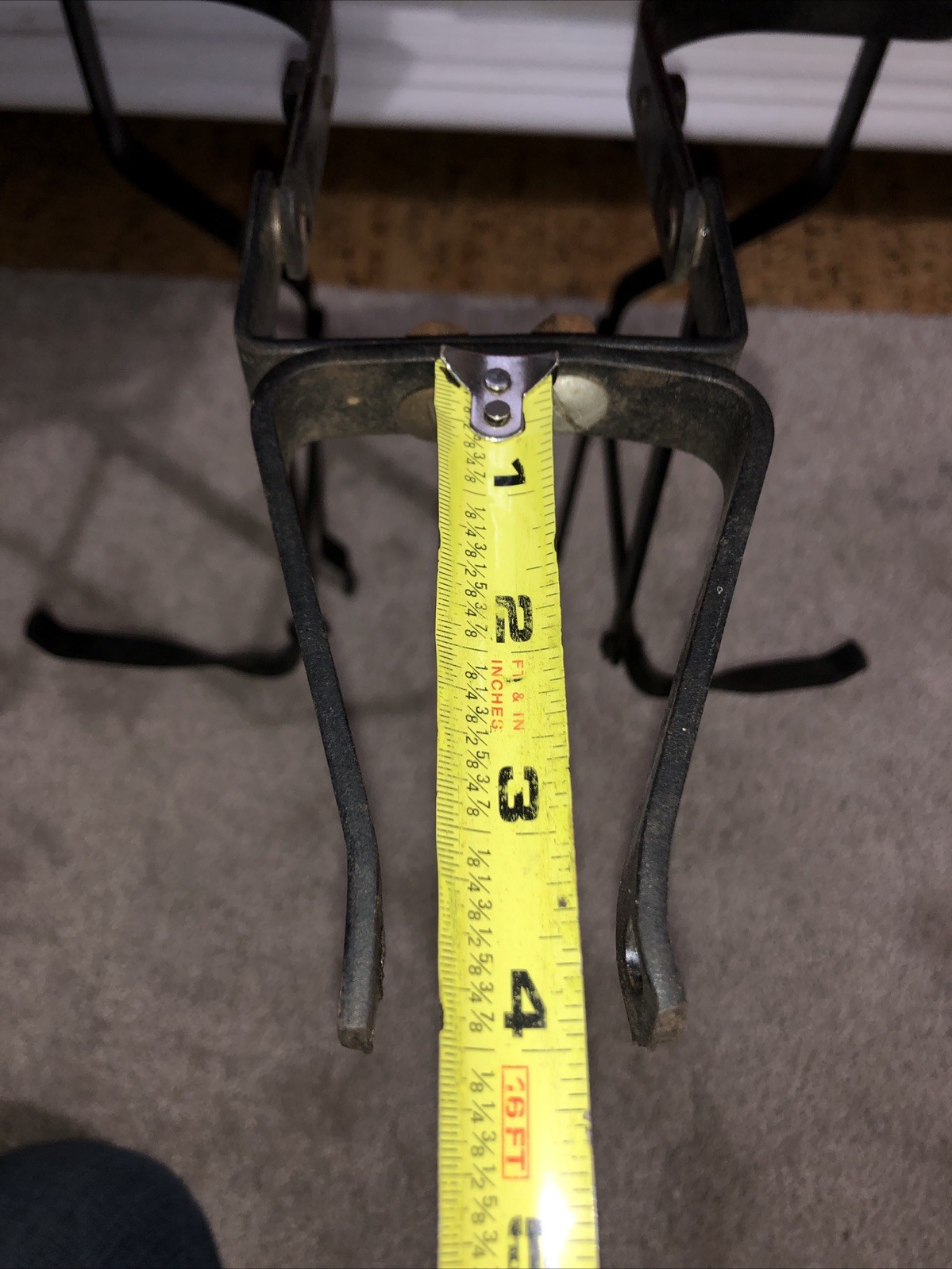 VTG Leco Children’s Bike Seat Rack Carrier Red Vinyl Black Metal Frame ENGLAND