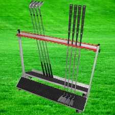 Golf Mechanix Industrial Twin Display Curing Rack  Holds 44 Clubs w/ Wheels
