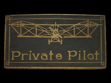 UA05165 VINTAGE 1970s PRIVATE PILOT SOLID BRASS UB BELT BUCKLE