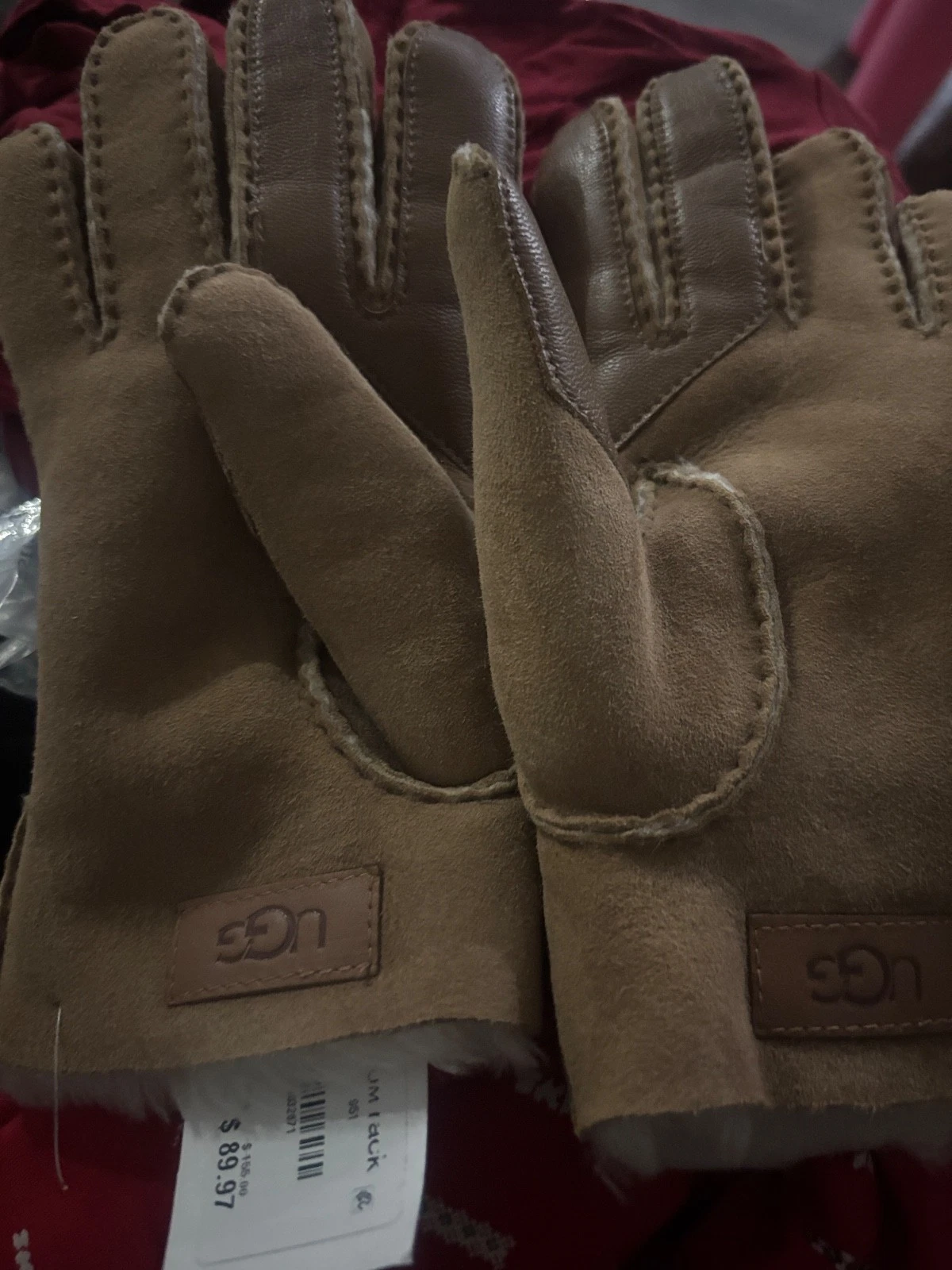 Leather ugg Genuine Shearling Lined Gloves
