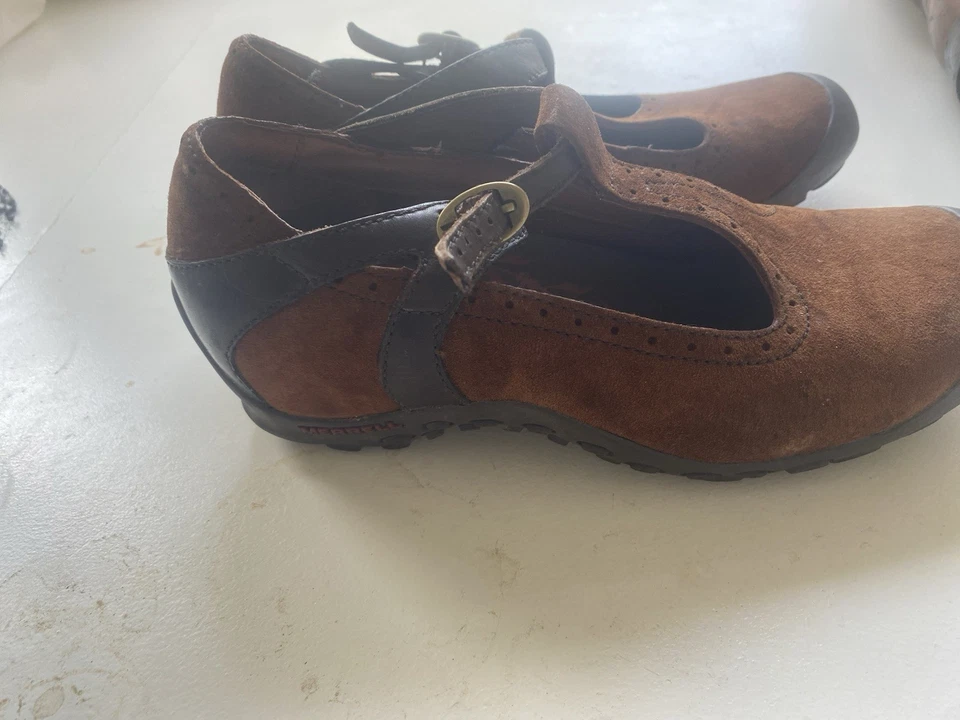 Женские винтажные туфли-лодочки Merrell 7,5 с Т-образным ремешком - Изображение 3 из 4