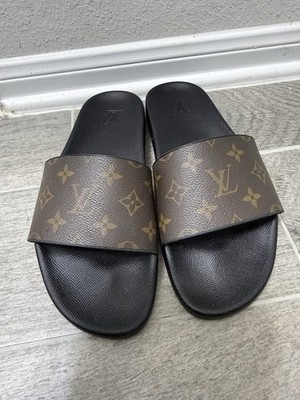 Louis Vuitton Monogram Logo Slide Sandals Brown/Black Men s Slip-On