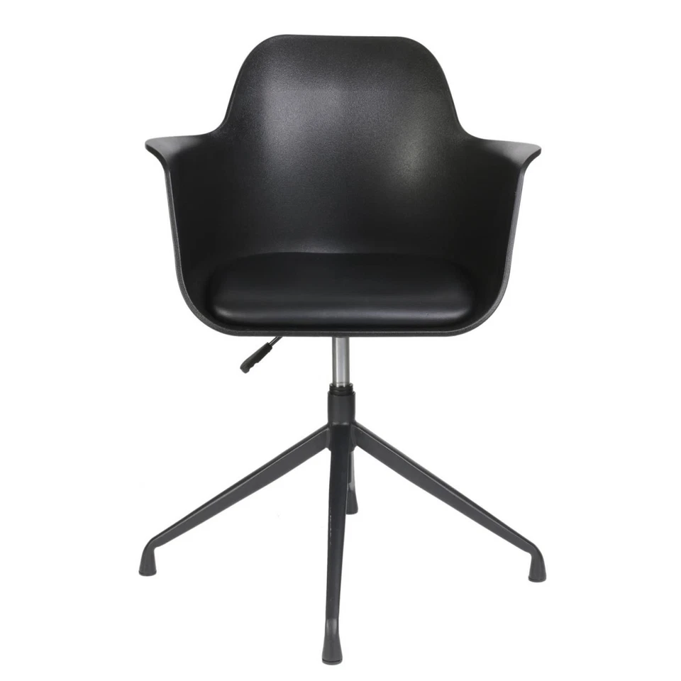 Lot de 2 Fauteuils Pivotants "Chicago" 78cm Noir - Photo 2/4
