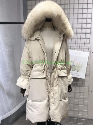 down coat with real fur hood