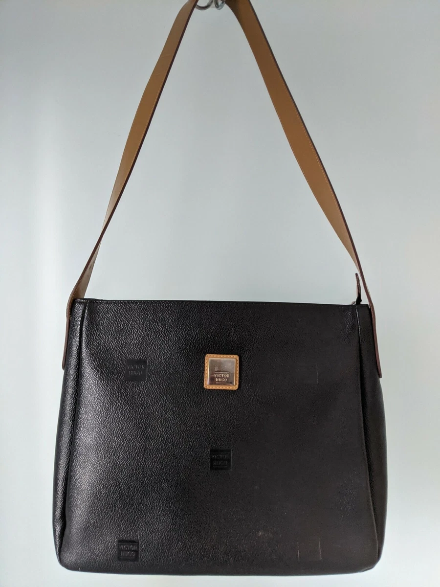 VICTOR HUGO LEATHER BAG SIZE 24X29X10 CM AS NEW