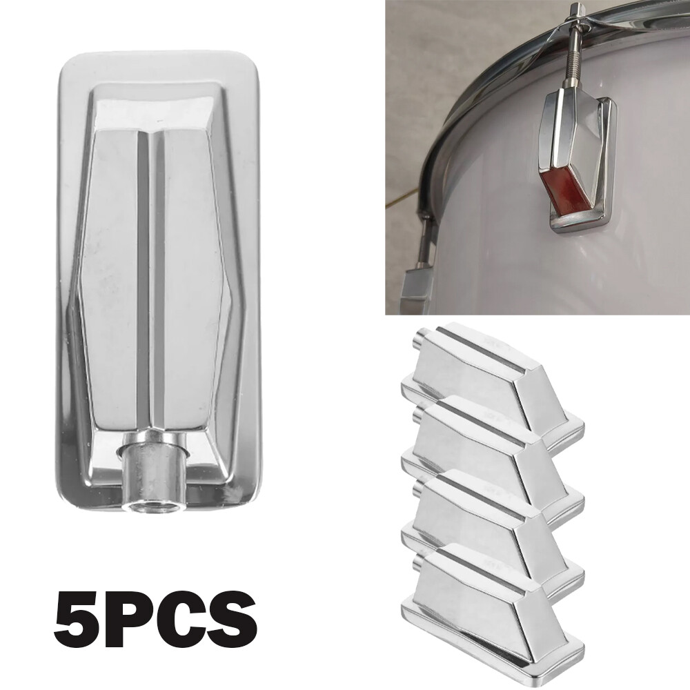 5PCS Single End Drum Lugs Silver Metal Rectangle Drum Lug Metal Drum ...