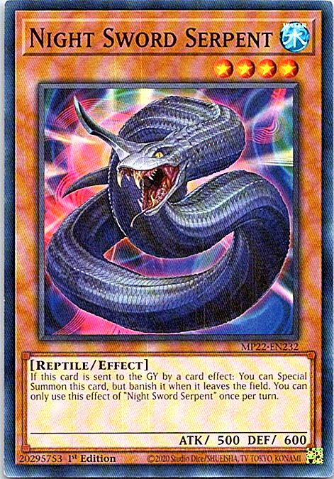 Night Sword Serpent MP22-EN232 Yu-Gi-Oh! Card Near Mint 1st