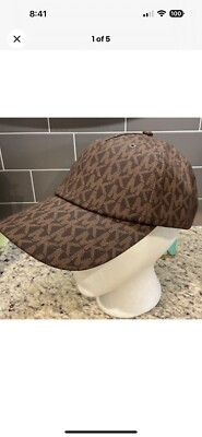MICHAEL KORS Baseball MK Logo Baseball Cap Brown Signature  display picture 2