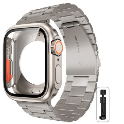 46/40/41/44/45mm Stainless Steel Metal Band+Case For Apple Watch 11 10 9 8 7 SE3