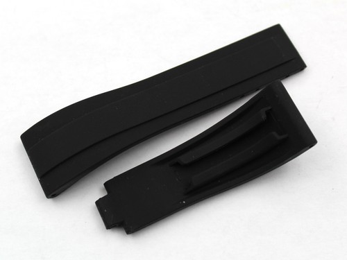 Cinturino Silicone Nero20/16mm Clasp Oysterflex Compatibile Orologi Rolex Luxury - Picture 3 of 5