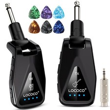 Wireless Guitar System 164 Feet Range Wireless Transmitter Receiver Uhf 4 Chann