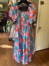 Easel Brand Anthropologie Dress Floral Sleveless Boho Long Small