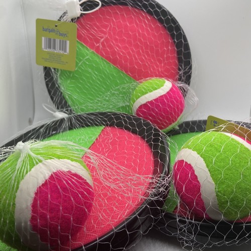 Paddle And Ball Toss and Catch Game Set Throw Games with 6 Paddles And 3 Balls - Picture 2 of 6