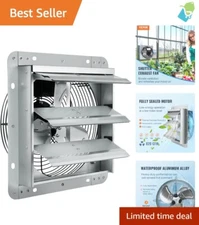 Durable Wall-Mount 10'' Aluminum Exhaust Fan - Efficient Ventilation at 45W