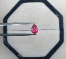 Ruby Pear Loose Faceted Natural Gem 6x4mm